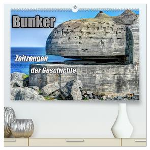 Bunker Zeitzeugen der Geschichte (hochwertiger Premium Wandkalender 2024 DIN A2 quer), Kunstdruck in Hochglanz von Media,  Hoschie