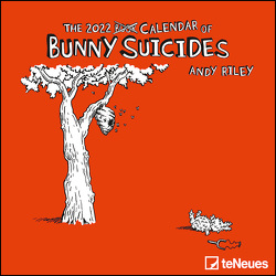 Bunny Suicides 2022 – Wand-Kalender – Mini-Broschürenkalender – 17,5×17,5 – 17,5×35 geöffnet – Cartoon von Riley,  Andy
