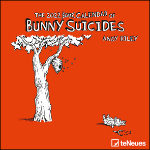 Bunny Suicides 2022 – Wand-Kalender – Mini-Broschürenkalender – 17,5×17,5 – 17,5×35 geöffnet – Cartoon von Riley,  Andy