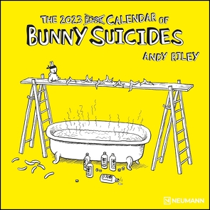 Bunny Suicides 2023 – Wand-Kalender – Broschüren-Kalender – 30×30 – 30×60 geöffnet – Cartoon von Riley,  Andy