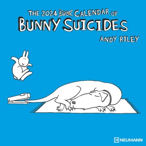 Bunny Suicides 2024 – Wand-Kalender – Broschüren-Kalender – 30×30 – 30×60 geöffnet – Cartoon von Riley,  Andy