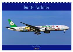 Bunte Airliner (Wandkalender 2024 DIN A3 quer), CALVENDO Monatskalender von Müller,  Berni