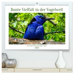 Bunte Vielfalt in der Vogelwelt (hochwertiger Premium Wandkalender 2024 DIN A2 quer), Kunstdruck in Hochglanz von Kleemann,  Claudia