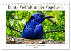 Bunte Vielfalt in der Vogelwelt (Tischkalender 2024 DIN A5 quer), CALVENDO Monatskalender von Kleemann,  Claudia