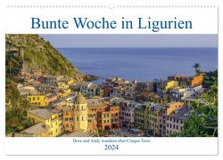 Bunte Woche in Ligurien (Wandkalender 2024 DIN A2 quer), CALVENDO Monatskalender von und Andy Tetlak,  Dora