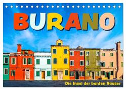 Burano – Die Insel der bunten Häuser (Tischkalender 2024 DIN A5 quer), CALVENDO Monatskalender von Gerd-Uwe Neukamp,  Dr.