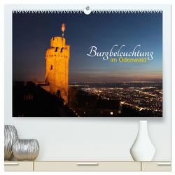 Burgbeleuchtung im Odenwald (hochwertiger Premium Wandkalender 2024 DIN A2 quer), Kunstdruck in Hochglanz von Kropp,  Gert
