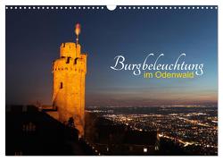 Burgbeleuchtung im Odenwald (Wandkalender 2024 DIN A3 quer), CALVENDO Monatskalender von Kropp,  Gert