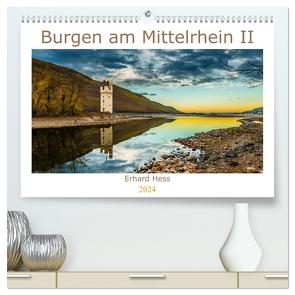 Burgen am Mittelrhein II (hochwertiger Premium Wandkalender 2024 DIN A2 quer), Kunstdruck in Hochglanz von Hess,  www.ehess.de,  Erhard