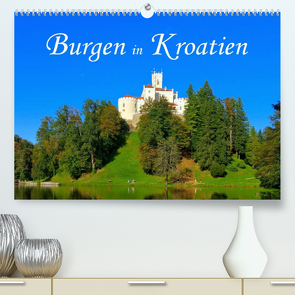 Burgen in Kroatien (Premium, hochwertiger DIN A2 Wandkalender 2023, Kunstdruck in Hochglanz) von LianeM