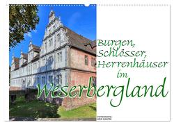 Burgen, Schlösser, Herrenhäuser im Weserbergland (Wandkalender 2024 DIN A2 quer), CALVENDO Monatskalender von Haafke,  Udo