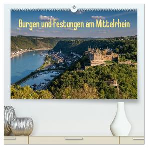 Burgen und Festungen am Mittelrhein (hochwertiger Premium Wandkalender 2024 DIN A2 quer), Kunstdruck in Hochglanz von Hess,  www.ehess.de,  Erhard