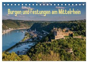 Burgen und Festungen am Mittelrhein (Tischkalender 2024 DIN A5 quer), CALVENDO Monatskalender von Hess,  www.ehess.de,  Erhard