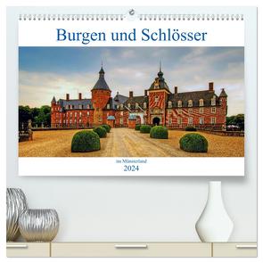 Burgen und Schlösser im Münsterland (hochwertiger Premium Wandkalender 2024 DIN A2 quer), Kunstdruck in Hochglanz von Michalzik,  Paul