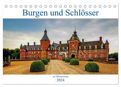 Burgen und Schlösser im Münsterland (Tischkalender 2024 DIN A5 quer), CALVENDO Monatskalender von Michalzik,  Paul