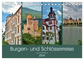 Burgen- und Schlösserreise durch Deutschland (Tischkalender 2024 DIN A5 quer), CALVENDO Monatskalender von Janke,  Andrea