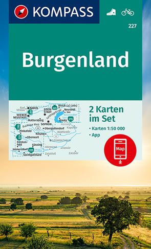 KOMPASS Wanderkarten-Set 227 Burgenland (2 Karten) 1:50.000 von KOMPASS-Karten GmbH
