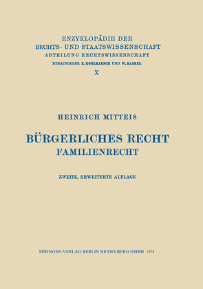 Bürgerliches Recht von Mitteis,  Heinrich