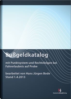 Bußgeldkatalog von Bode,  Hans Jürgen