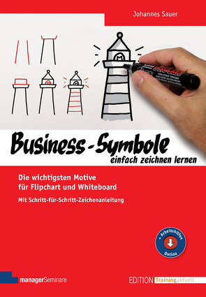 Business-Symbole einfach zeichnen lernen von Sauer,  Johannes