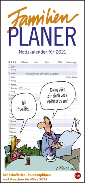 Butschkow: Familienplaner Kalender 2021 von Butschkow,  Peter, Heye