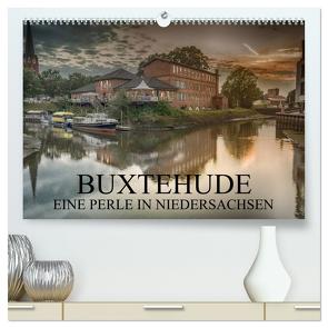 Buxtehude – Eine Perle in Niedersachsen (hochwertiger Premium Wandkalender 2024 DIN A2 quer), Kunstdruck in Hochglanz von Schwarz,  Wolfgang