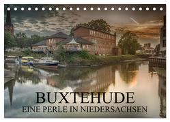 Buxtehude – Eine Perle in Niedersachsen (Tischkalender 2024 DIN A5 quer), CALVENDO Monatskalender von Schwarz,  Wolfgang