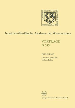 Caesarius von Arles und die Juden von Mikat,  Paul