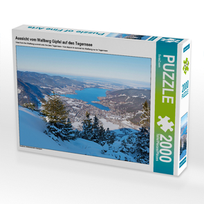 CALVENDO Puzzle Aussicht vom Wallberg Gipfel auf den Tegernsee 2000 Teile Lege-Größe 90 x 67 cm Foto-Puzzle Bild von SusaZoom