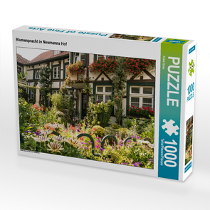 CALVENDO Puzzle Blumenpracht in Neumanns Hof 1000 Teile Lege-Größe 64 x 48 cm Foto-Puzzle Bild von Anke Grau