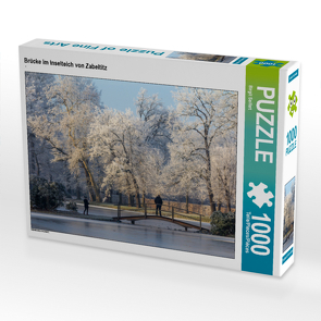 CALVENDO Puzzle Brücke im Inselteich von Zabeltitz 1000 Teile Lege-Größe 64 x 48 cm Foto-Puzzle Bild von Birgit Seifert