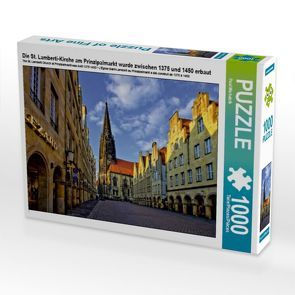 CALVENDO Puzzle Die St. Lamberti-Kirche am Prinzipalmarkt wurde zwischen 1375 und 1450 erbaut 1000 Teile Lege-Größe 64 x 48 cm Foto-Puzzle Bild von Paul Michalzik von Michalzik,  Paul