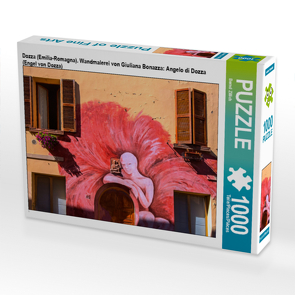 CALVENDO Puzzle Dozza (Emilia-Romagna). Wandmalerei von Giuliana Bonazza: Angelo di Dozza (Engel von Dozza) 1000 Teile Lege-Größe 64 x 48 cm Foto-Puzzle Bild von Bernd Zillich