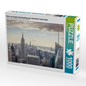 CALVENDO Puzzle Blick vom Empire State Building zum One World Trade Center 1000 Teile Lege-Größe 64 x 48 cm Foto-Puzzle Bild von Philipp Blaschke