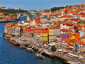 CALVENDO Puzzle Farbige Altstadt Architektur 1000 Teile Lege-Größe 640 x 480 cm Foto-Puzzle Bild von None insideportugal