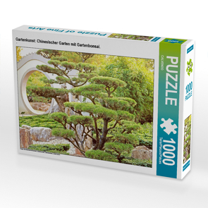 CALVENDO Puzzle Gartenkunst: Chinesischer Garten mit Gartenbonsai. 1000 Teile Lege-Größe 64 x 48 cm Foto-Puzzle Bild von CALVENDO