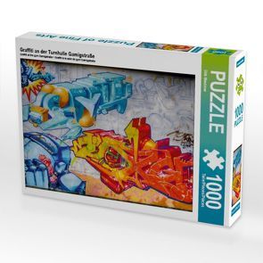 CALVENDO Puzzle Graffiti an der Turnhalle Gamigstraße 1000 Teile Lege-Größe 64 x 48 cm Foto-Puzzle Bild von Dirk Meutzner von Meutzner,  Dirk