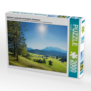 CALVENDO Puzzle Idyllische Landschaft mit Bergblick Oberbayern 2000 Teile Lege-Größe 90 x 67 cm Foto-Puzzle Bild von SusaZoom