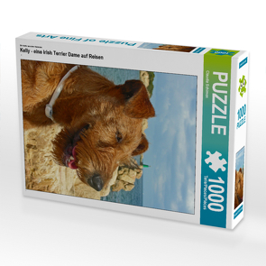 CALVENDO Puzzle Kelly – eine Irish Terrier Dame auf Reisen 1000 Teile Lege-Größe 48 x 64 cm Foto-Puzzle Bild von Claudia Schimon