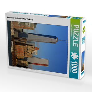 CALVENDO Puzzle Manhattan Skyline von New York City 1000 Teile Lege-Größe 48 x 64 cm Foto-Puzzle Bild von Jana Thiem-Eberitsch