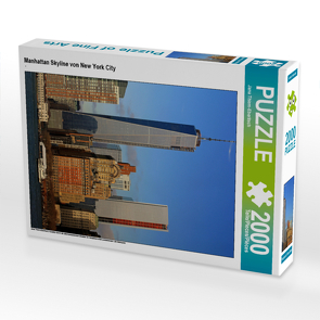 CALVENDO Puzzle Manhattan Skyline von New York City 2000 Teile Lege-Größe 67 x 90 cm Foto-Puzzle Bild von Jana Thiem-Eberitsch