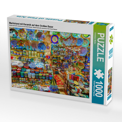 CALVENDO Puzzle Marktstand mit Keramik auf dem Großen Bazar 1000 Teile Lege-Größe 64 x 48 cm Foto-Puzzle Bild von Christian Müller