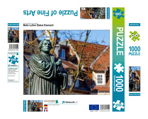 CALVENDO Puzzle Matin Luther Statue Eisenach 1000 Teile Lege-Größe 640 x 480 cm Foto-Puzzle Bild von Roland Brack