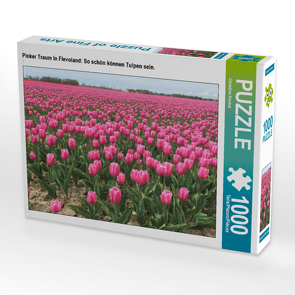 CALVENDO Puzzle Pinker Traum in Flevoland: So schön können Tulpen sein. 1000 Teile Lege-Größe 64 x 48 cm Foto-Puzzle Bild von Christine Konkel