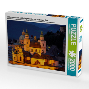 CALVENDO Puzzle Salzburg bei Nacht mit Kollegienkirche und Salzburger Dom 2000 Teile Lege-Größe 90 x 67 cm Foto-Puzzle Bild von Andreas Riedmiller