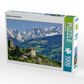 CALVENDO Puzzle Schloss Tirol bei Meran 1000 Teile Lege-Größe 64 x 48 cm Foto-Puzzle Bild von Gisela Scheffbuch