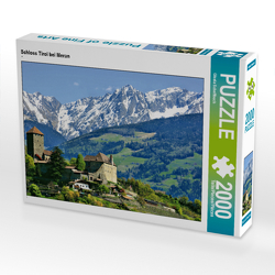 CALVENDO Puzzle Schloss Tirol bei Meran 2000 Teile Lege-Größe 90 x 67 cm Foto-Puzzle Bild von Gisela Scheffbuch