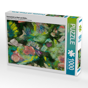 CALVENDO Puzzle Sonnenlicht in Blatt und Blüte – 1000 Teile Lege-Größe 64 x 48 cm Foto-Puzzle Bild von Margarita Siebke