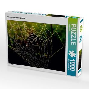 CALVENDO Puzzle Spinnennetz im Morgentau 1000 Teile Lege-Größe 64 x 48 cm Foto-Puzzle Bild von Heike Hultsch von Hultsch,  Heike