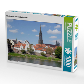 CALVENDO Puzzle Stadtansicht Ulm mit Stadtmauer 1000 Teile Lege-Größe 64 x 48 cm Foto-Puzzle Bild von Lothar Reupert